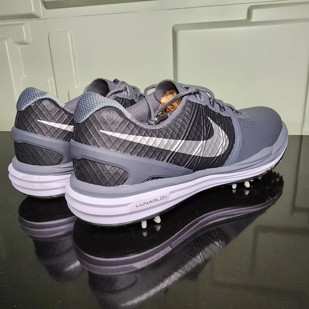 Nike Lunar Control 3 Golf Shoes Womens 7 Gray Spiked Lunarlon No Original Box